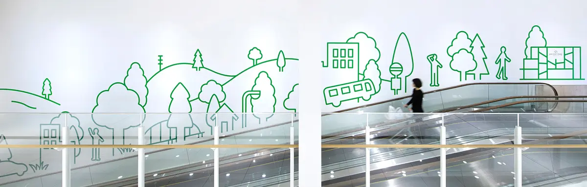 プライムツリー赤池　サイン計画　店内グラフィック