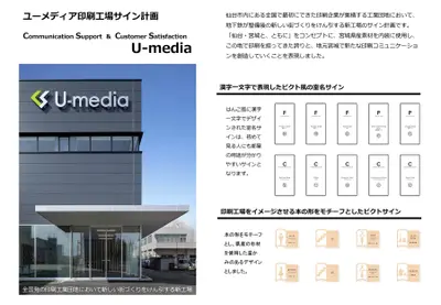 ユーメディア印刷工場サイン計画