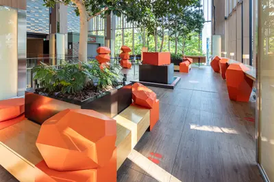 しくみプロジェクト：赤れんがテラス アトリウムテラス新型コロナ感染防止対策