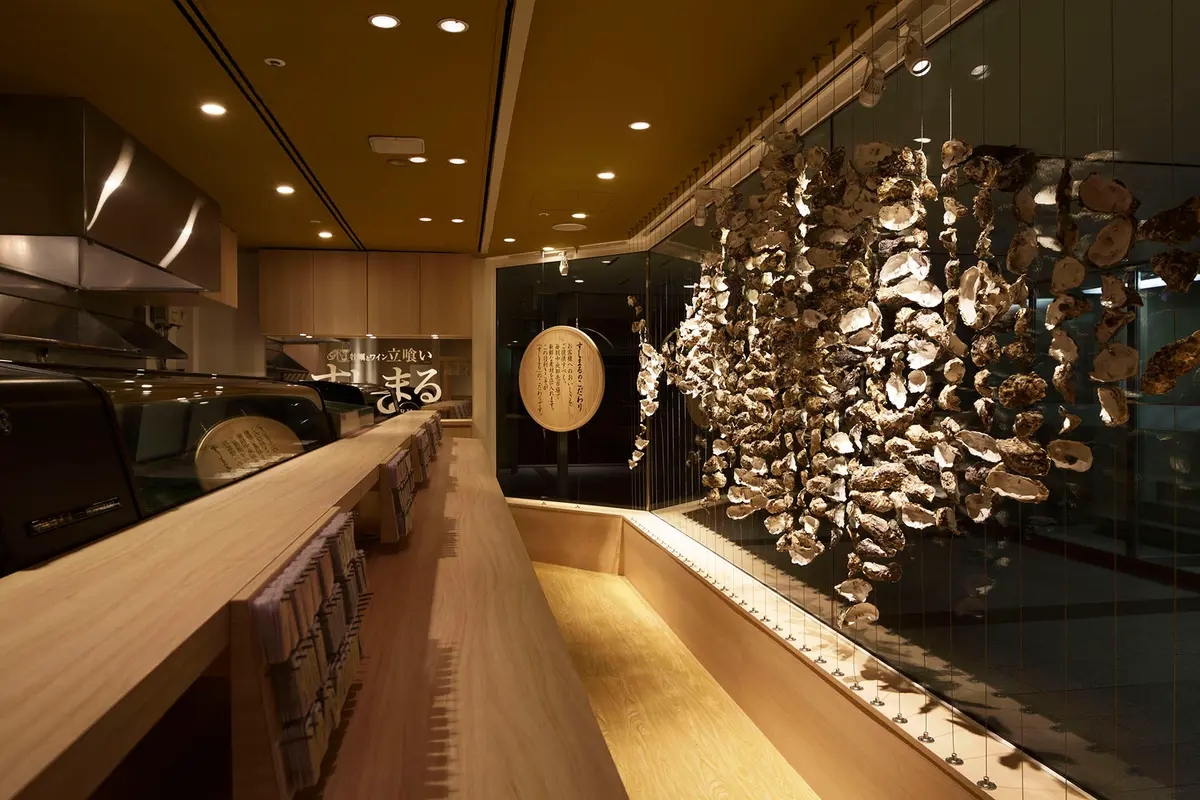 牡蠣とワイン 立喰い すしまる