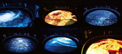多様な宇宙を映し出す巨大体感サイネージ“シアター宙（ソラ）”