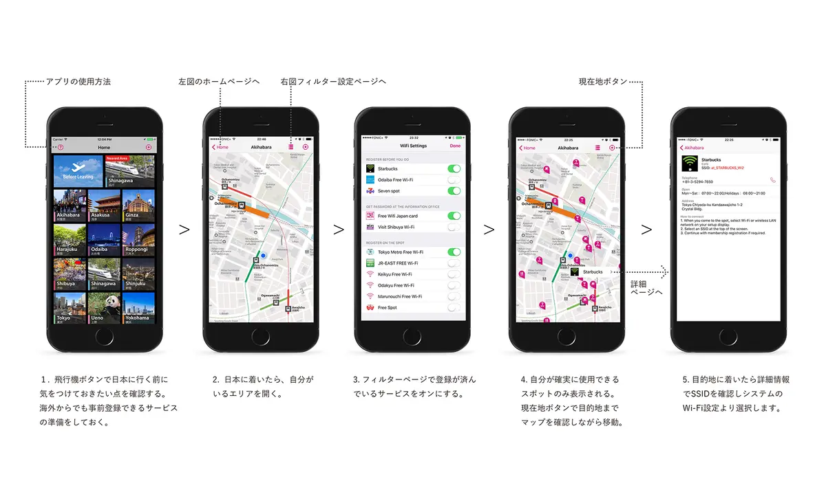 東京 Wi-Fi マップアプリ