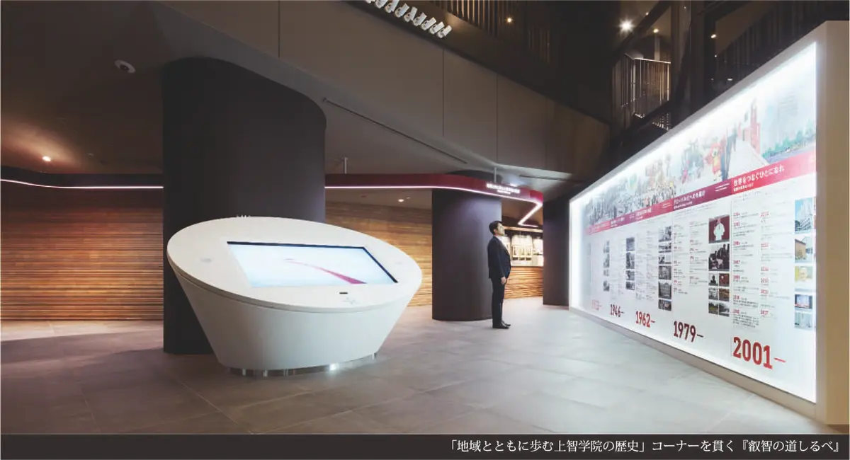 「叡智の道しるべ」上智大学ソフィアタワー展示