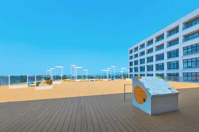 富山西総合病院屋上庭園