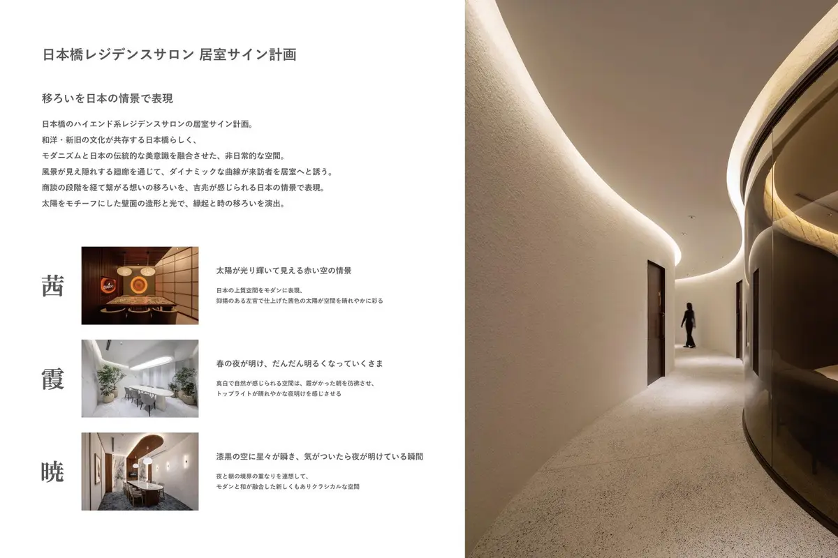 日本橋レジデンスサロン 居室サイン計画